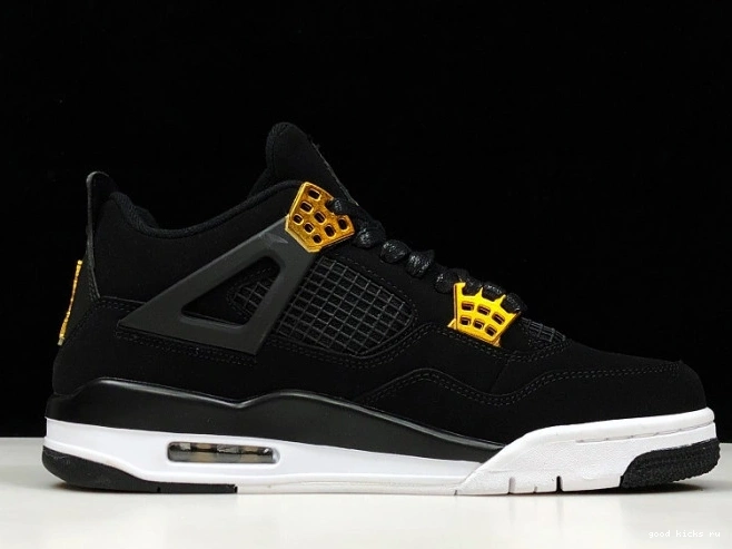 Metallic 4 Royalty 308497-032 Jordan Air Gold-White Black 0716